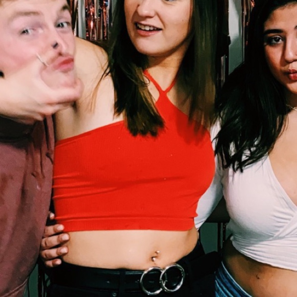 Red crop top